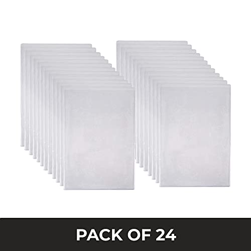 risch double-sided all clear vinyl menu cover  two-sided 2 view plastic menu holder  slip in top-loading cover  wipeable reusable  55 x 85  pack of 24