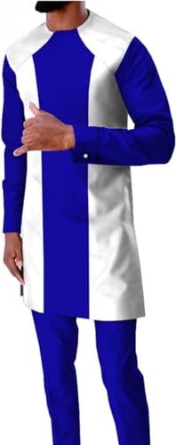 Costume deux pièces ethnique Dashiki aux finitions soignées pour homme