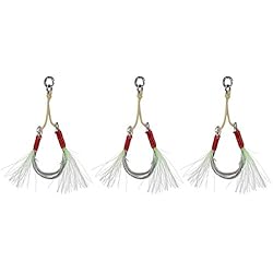 Cebo Para Pescar Caballas Anzuelo de Pesca en el mar, señuelo de Pesca en el mar de Alto Brillo, mar sin Rebabas para Peces Grandes de atún y caballa(7/0#)