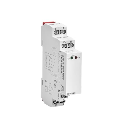 Relé de monitoreo GRV8-03 contra pérdida de fase y asimetría de voltaje 380V para tableros eléctricos