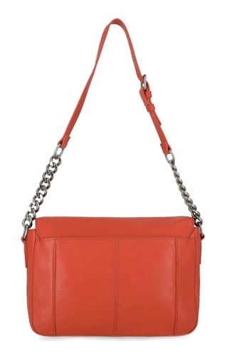 Harley-Davidson Women's Magnetic Flap Closure O Ring Chain Purse - Orange3