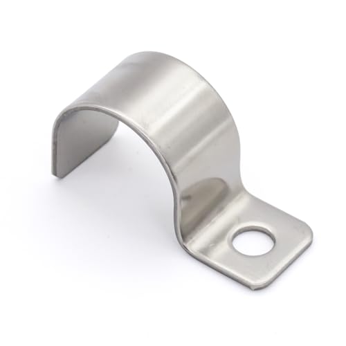 MgcTolBox Abrazaderas Metalicas Para Tubos Ø 20 mm, U - Clips de Cable Para Sistema de Fijación de Tubos y Cables - 20 Unidades