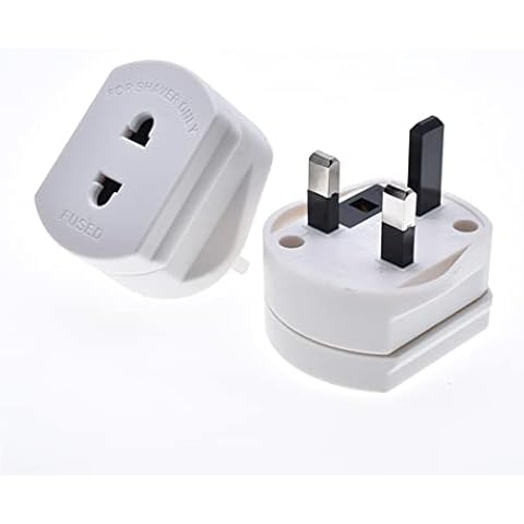 Shaver Adaptor Plug UK Charger Adapter Toothbrush Socket 2 Pin to 3 Pin Electric Converter for Razor Plugs Bathroom Two to Three Prong Charging Tooth Brush Plugs Adapters Cover