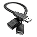 USB 2.0 A Male to 2 Dual USB Female Jack Y Splitter Hub Power Cord Extension Adapter Cable