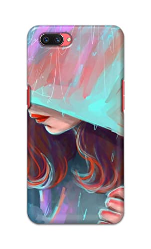 Image of PRINTFIDAA Pretty Woman Under The Umbrella Painting Printed Designer Hard Case for Oppo A3S / Oppo A5 (2018), Oppo CPH1803, A1603, RMX1811 Back Cover -(e) RPM1007