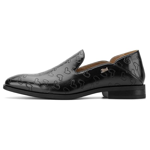 Image of JITAI Men's Dress Shoes - Casual Rubber & Leather Loafers for Men - Fashion Business Formal Wear