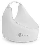 SNUGL Knieschlafkissen aus Memory Foam – orthopädisches Kissen gegen Ischias und Knieschmerzen | ergonomisches Seitenschläferkissen mit Kühlbezug und verstellbarem Halteband (Schwarz)