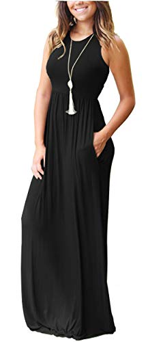 MOLERANI Women's Loose Plain Maxi Dresses Casual Long Dresses with Pockets3