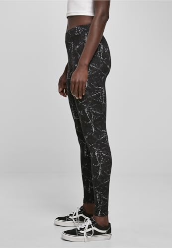 Urban Classics Tb4771-Ladies Soft Aop Leggings, Pantaloni Donna, Blackmarble, 4XL - 7