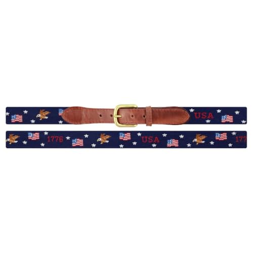 Smathers & Branson Americana Pattern Needlepoint Belt2