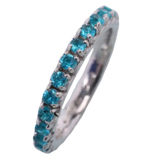 Paraiba Blue Apatite Ring 925 Sterling Silver Engagement Ring For Women Handmade Unique Band Apatite Jewelry Luxury Rings2