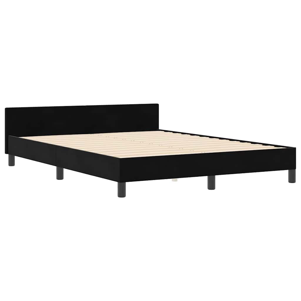 Velluto premium legno pino regolabile Modern Box Nero 140x190 cm