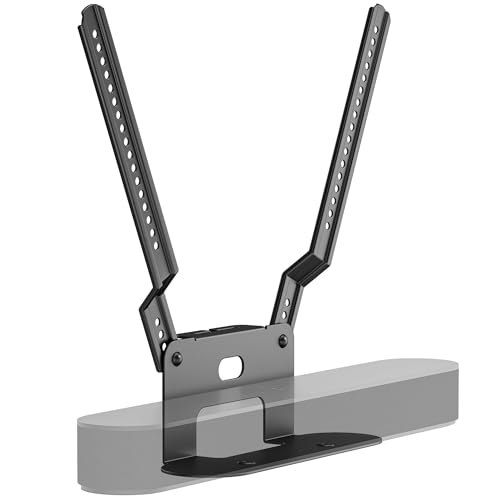 Image of Soundbar TV Mount Compatible with Sonos Beam, Black | Holds Up to 11 lbs, Soundbar Mount for Surround Sound, Under TV Installation