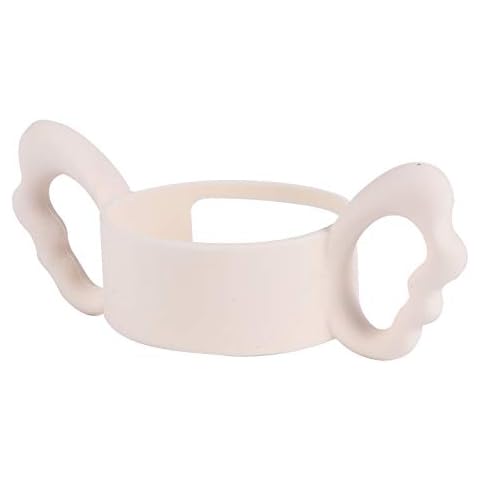 TOYANDONA Babyflaschen Griffe Silikon Fütterungsflasche Tragegriffe Flaschengriff Halter 6cm (Beige) Cover