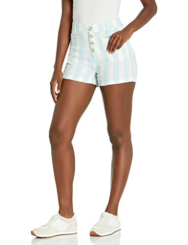 Billabong Women's Leave Rad High Waisted Woven Short, Vista Blue, 25