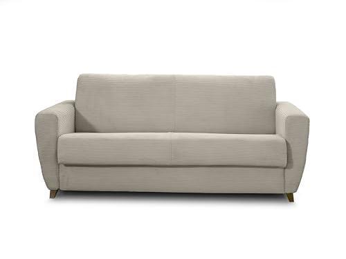 Mondo Sofa Group Boston Canapé-lit 3 Places Structure en métal et en Bois Rembourrage en Caoutchouc polyuréthane Tissu d’ameublement Matelas en Maille...