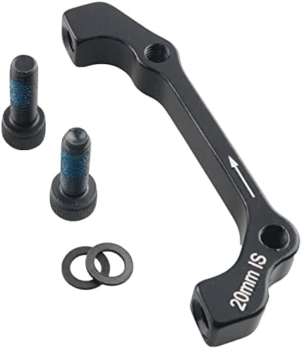 WHYHKJ 20mm Disc Brake Caliper Mount Adapter is to PM for Front 180mm Rear 160mm (1 x Bicycle Disc Brake Adapter + 2 x Screws + 2 x Spacers)