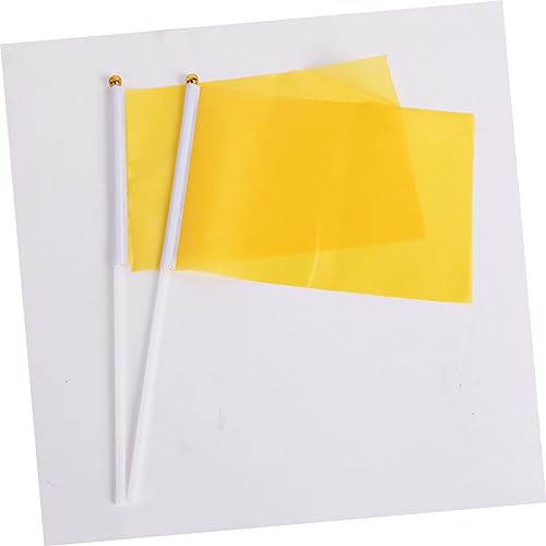 Drapeaux carrés jaunes miniatures légers lot de 100 pour célébrations