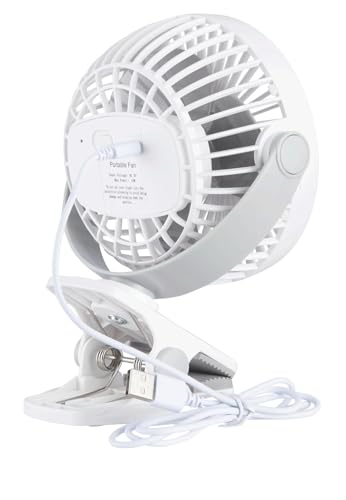 Image of Bajaj Pygmy Mini Fan 110MM | USB Charging | Multi-Clip Function | Rechargeable | 4-Hr Back-up | Silent Operation | Longer Battery Life | Energy Efficient | Portable 【White】