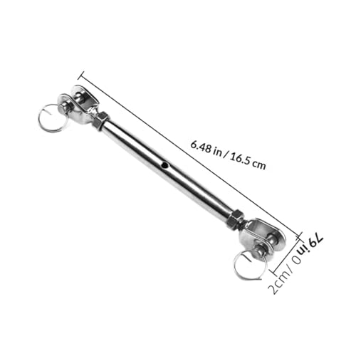 2 piezas Tensor para cables de acero inoxidable M6, cuerpo cerrado, tipo quijada, para uso industrial y rigging miniatura 2