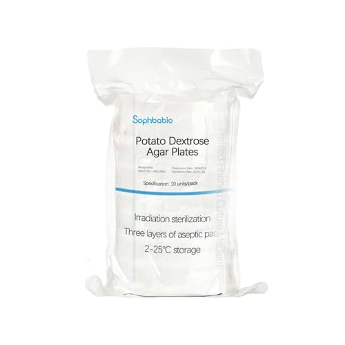 Potato Dextrose Agar Plates for Mushroom Cultivation, Mold Detection 10 Pack, and Science Projects – Pre-Poured Petri Dishes