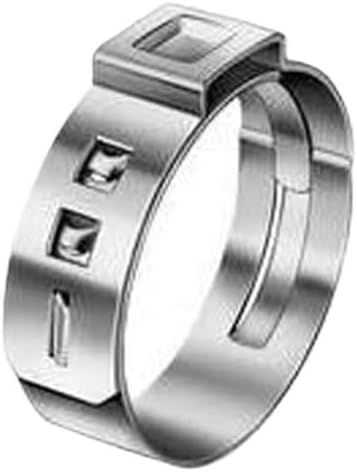 Versatile maintenance free hose-fittings Clamps Pinch Ring, 304 Stainless Steel 22.0mm-50.0mm Single Ear Hose Clamps SS304 Clips One Ear Stepless Pipe Clamp