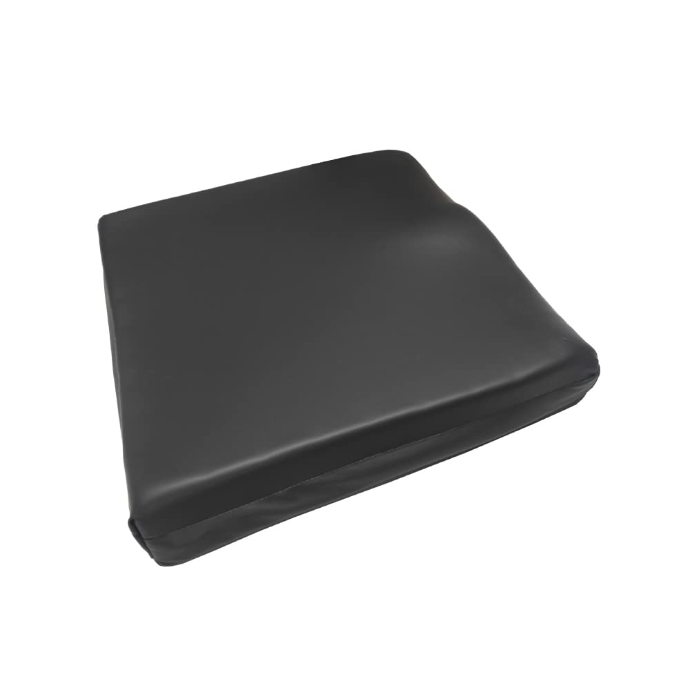 Mobiclinic, Cuscino antidecubito, In memory foam ad alta densità, Rivestimento impermeabile, Per sedia a rotelle, Poltrona, Viscoelastico, 60 kg/m3, Nero