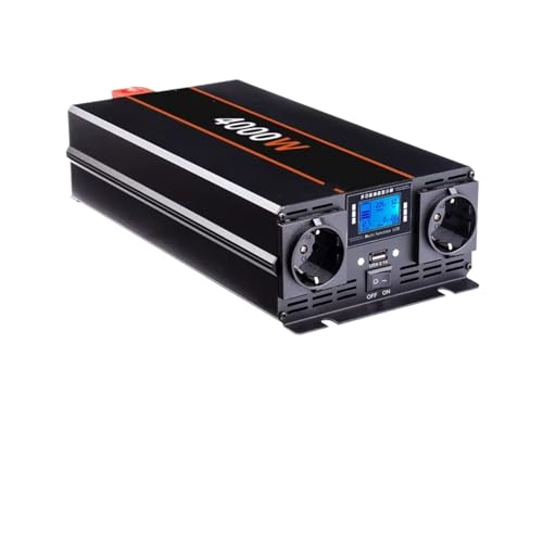 Inversor De Corriente Inversor Onda Sinusoidal Pura 8000 W Y 6000 W Convertidor Potencia 12 V 24 V A 220 V 230 V 50 Hz con Control Remoto Coche Y Hogar Inversor Onda Pura(4000W,12V)