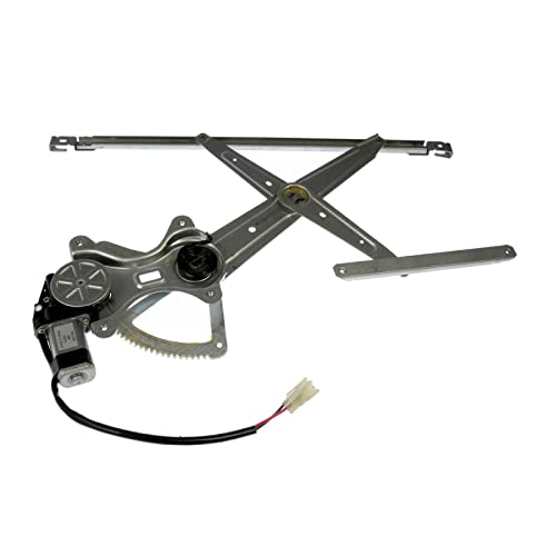 Image of TRQ Front Driver Side Power Window Motor and Regulator Assembly Power Compatible with 07-09 Toyota Tundra 10-17, Regular Cab 10-18 Tundra Crew Cab with 2 Pin Style Connector 10-18 Sequoia