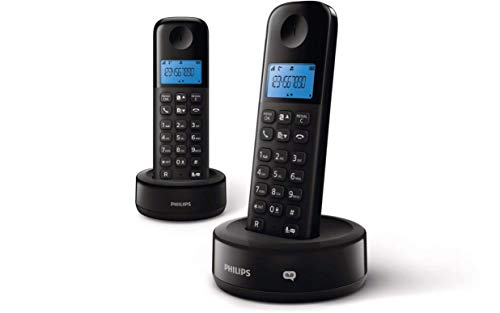 Téléphone sans fil Philips D1652 Noir Double combiné