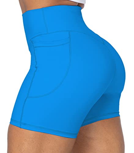 Image of Sunzel No Front Seam Biker Shorts for Women with Pockets, Yoga Workout Gym Bike Shorts with Tummy Control | 3, 5 Or 8-Inch Inseam, High Waisted, No Front Seam, Side Pockets, Buttery Soft, Compression Fit, Squat Proof, Tummy Control