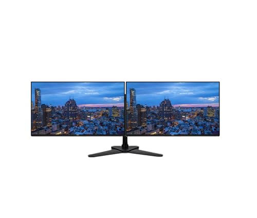 Dell Dual Monitor Bundle Set WHITE- 2x U2417HWh 24 Inch Full HD 1080p PLS LED WHITE Thin Bezel Monitor HDMI Display Mini Display Ports Dual Monitor Leg Base Stand (Renewed)