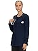 Scrub Jackets for Woman, Snap Front Nurse Jacket with 3 Pockets, Easy Care Soft Fabric, Navy Blue, XL
