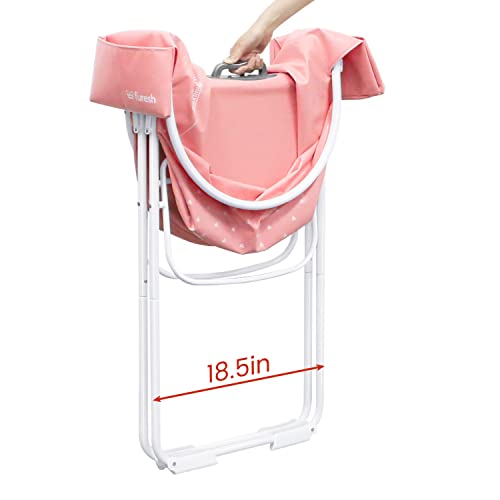 Furesh Insider Dog Bath Tub And Wash Station For Bathing Shower And Grooming, Elevated Foldable And Portable, Indoor And Outdoor, For Small And Medium Size Dogs, Cats And Other Pet (Pink) #TOP2