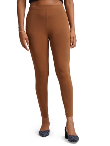 Image of ONE SKY Women Full Length Leggings | Cotton Modal Spandex Blend | High Waist Stretchable & Bio-Washed Fabric | Colour-Lock Technology | Comfortable Leggings for Women