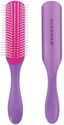 Denman D3 Original Curl Definer & Styler, Curly Hair Brush for Women & Men – 7 Row Detangling & Curl Defining Brush for Smooth Defined Curls - a precision Styling Brush for straight hair