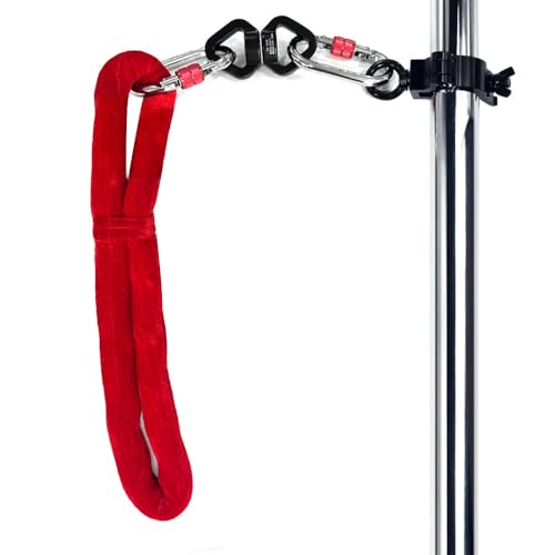 Dreamlin Dance Pole Hanging Clamp for Pole Dancing Accessories and Aerial Silks Silkii Equipment Grip for Flying Pole Dance Swivel Aerial Yoga for Home (Black Set-5)