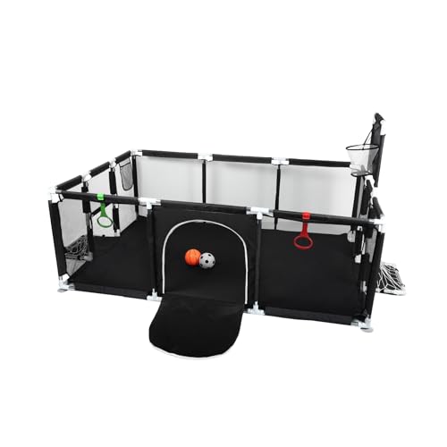 Laufgitter für Kinder mit Saugern, verbesserte Version 2025 Babygehege 300D Oxford-Gewebe, Aktivitätszentrum für Kinder, einfach zu montieren und zu reinigen-180 x 120 x 66 cm (schwarz) Laufgitter für Kinder mit Saugern, verbesserte Version 2025 Babygehege 300D Oxford-Gewebe, Aktivitätszentrum für Kinder, einfach zu montieren und zu reinigen-180 x 120 x 66 cm (schwarz)