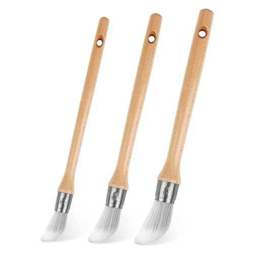 Wekuw 3 Pièces Pinceaux à Rechampir Brosse de Peinture Professionnelle Convient aux Peintures à...