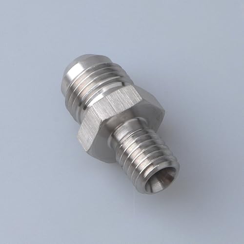 Image of Stainless Steel Aluminum Male Flare -6AN to M10 x 1.5 Male Metric Thread Pipe Fuel Fitting Adapter
