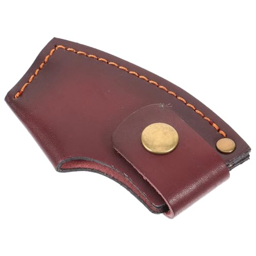 BUTIFULSIC Axe Cover Small Hatchet Sleeve Leather Protective Cover Portable Outdoor Axe Head Sheath for Camping Hiking and Bushcraft