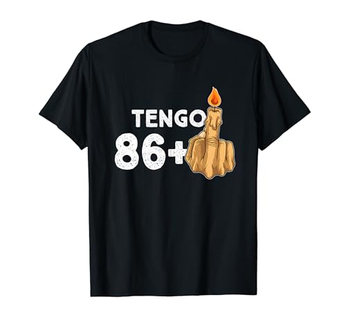 86+1 Dedo Medio Vela De Cumpleaños Para El 87º Cumpleaños Camiseta