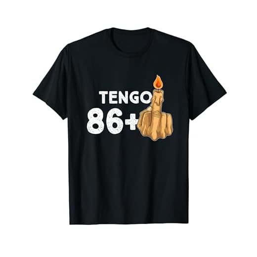 86+1 Dedo Medio Vela De Cumpleaños Para El 87º Cumpleaños Camiseta