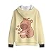 Coldinair Capybara Girls' Fashion Hoodies & Sweatshirts Zip Hoodies for Girls Casual Pullover Hooded Jacket for Kids Teens 8-10 Years Old Novelty Casual Long Sleeve Active Sweatshirt with Pocket