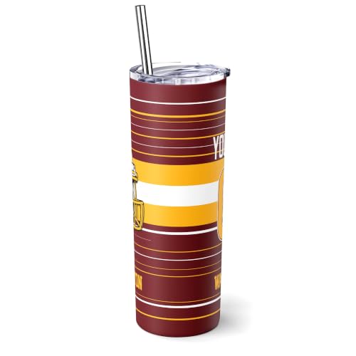Image of W Tumbler 20oz Travel Mug Custom Name and Number Gifts