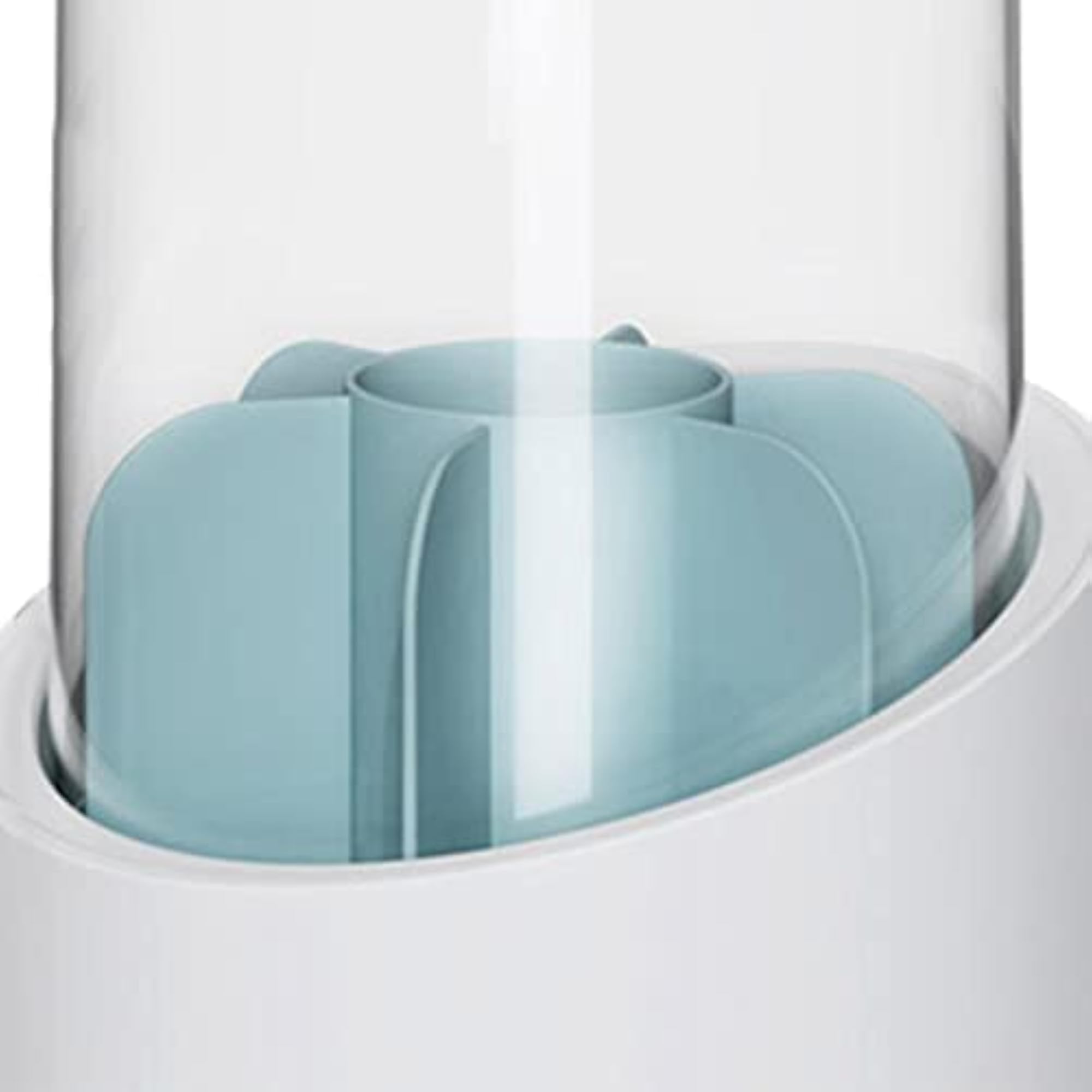 Blue 360 Degree Rotating Makeup Brush Holder with Lid