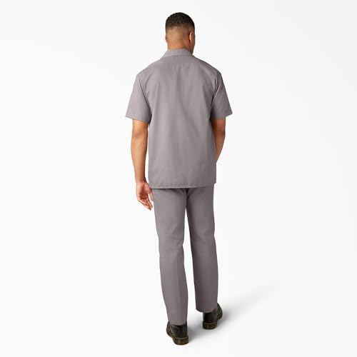 Image of Dickies Men's Short Sleeve Work Shirt - Durable Twill Button Down Shirts for Men, Lightweight Uniform for Daily Wear