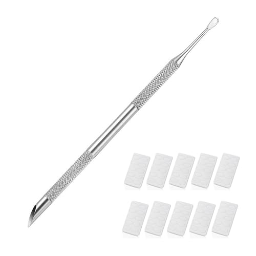 Cuticle Pusher,Nail Scraper,Cuticle Remover Tool,Nail Cuticle Pusher for Cuticle Pusher Beveled Head,Nail Tools,Nail Art Pre Polishing Sand Paper for Nail Prep Manicure Pedicure Salon Home Use