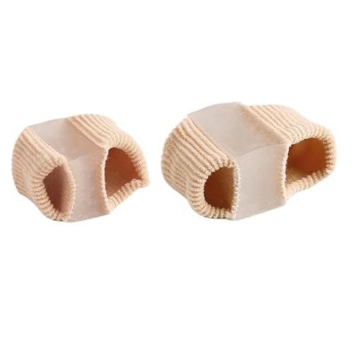 Image of LUVINA Gel Toe Separators for Bunions - Breathable Fabric Toe Spacers with Gel Lining for Bunion Pain Relief & Hammer Toe Correction - 2-Loop Design for Men & Women (1, S + L)