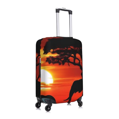 Elephant Sunset Print Luggage Suitcase Covers Elastic Washable Luggage Protector Luggage Covers For Suitcase3